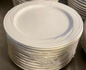 (12) SYRACUSE CHINA 10.5" CHINA PLATE W/ CASCADE PATTERN