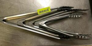 (5) STAINLESS TONGS