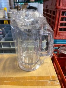 (10) 16 OZ PLASTIC BEER MUGS - NEW