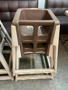 (2) PLASTIC HIGH CHAIRS