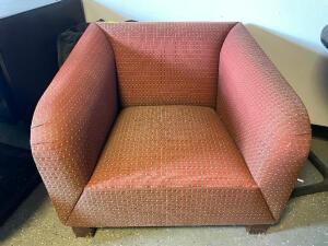 (2) UPHOLSTERED ARM CHAIRS