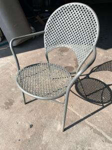 (4) WROUGHT IRON PATIO ARM CHAIRS