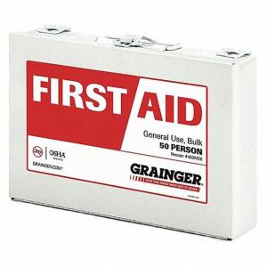 DESCRIPTION: (2) FIRST AID KIT BRAND/MODEL: PART NUMBER #463M26 RETAIL$: $70.71 EA SIZE: 50 PERSON KIT QTY: 2