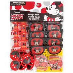 DESCRIPTION: (1) PARTY FAVOR PACK BRAND/MODEL: MMICKEY MOUSE INFORMATION: PARTY FOR 8 RETAIL$: $9.00 EA SIZE: 48 PIECES QTY: 1