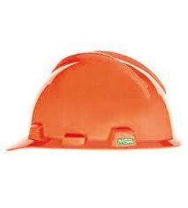 DESCRIPTION: (1) CASE OF APPROX (20) HARD HAT BRAND/MODEL: MSA V-GARD #463946 INFORMATION: GREEN RETAIL$: $125.14 EA SIZE: ORANGE QTY: 1