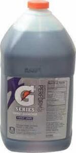 DESCRIPTION: (2) CONCENTRATED SPORTS DRINK BRAND/MODEL: GATORADE #56205404 INFORMATION: GRAPE RETAIL$: $26.10 EA SIZE: 1 GALLON QTY: 2