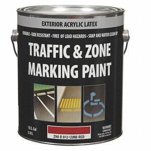 DESCRIPTION: (1) TRAFFIC ZONE MARKING PAINT BRAND/MODEL: SHERWIN-WILLIAMS #337VC1 INFORMATION: RED RETAIL$: $34.48 EA SIZE: 1 GALLON QTY: 1