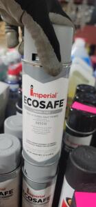 DESCRIPTION: (6) ECOSAFE GLOSS SPRAY PAINT BRAND/MODEL: IMPERIAL #85018 INFORMATION: GRAY RETAIL$: $15.87 EA SIZE: 12 OZ QTY: 6