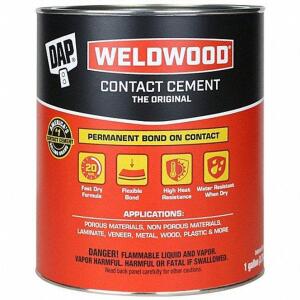 DESCRIPTION: (1) CONTACT CEMENT BRAND/MODEL: WELDWOOD #5E095 INFORMATION: TAN RETAIL$: $51.24 EA SIZE: 1 GALLON QTY: 1