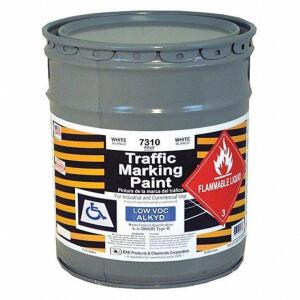 DESCRIPTION: (1) TRAFFIC ZONE MARKING PAINT BRAND/MODEL: RAE #4YNY1 INFORMATION: WHITE RETAIL$: $288.93 EA SIZE: 5 GALLON QTY: 1