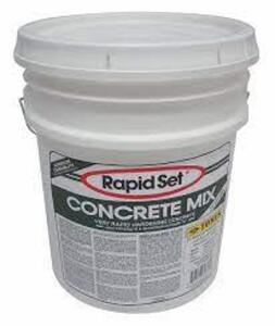 DESCRIPTION: (2) CONCRETE MIX BRAND/MODEL: RAPID SET #15F527 INFORMATION: GRAY COVERAGE 3 SQ FT @2IN RETAIL$: 59.7 SIZE: 60 LB QTY: 2