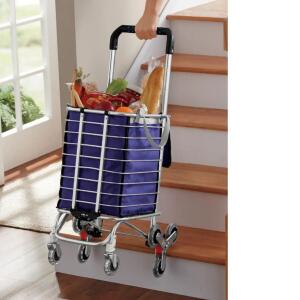 DESCRIPTION Stair Climbing Cart with Swivel Wheels CONDITION Brand New - In Box - Retail - $79.99 ADDITIONAL INFO Rear tri-wheels tackle stairs like a