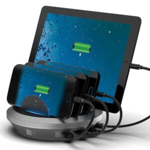 DESCRIPTION Universal Charging Station - SILVER CONDITION Tested Good - In Box - Retail - $42.95 ADDITIONAL INFO Keep all of your devices charged and