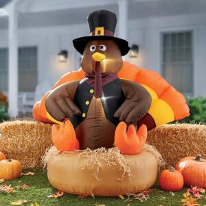 DESCRIPTION Lit Inflatable Pilgrim Turkey CONDITION Appears New - Inspected Good - In Box - Includes Nylon Inflatable Only - Retail - $99.99 ADDITIONA