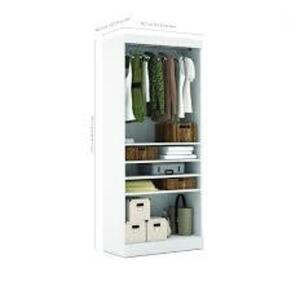 DESCRIPTION: (1) CLOSET ORGANIZER BRAND/MODEL: BESTAR #26160-2117 INFORMATION: WHITE RETAIL$: $435.70 EA SIZE: 36"W QTY: 1