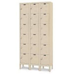 DESCRIPTION: (1) SET OF LOCKERS BRAND/MODEL: HALLOWELL #U3288-6A-PT INFORMATION: PARCHMENT RETAIL$: $1288.46 EA SIZE: 3 WIDE, 6 TIER, 36"W 18"D 78"H Q