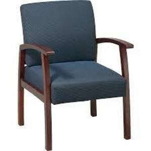 DESCRIPTION: (1) DELUXE GUEST CHAIR BRAND/MODEL: LORELL #68553 INFORMATION: BLUE RETAIL$: $300.00 EA QTY: 1