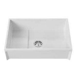 DESCRIPTION: (1) SINGLE BOWL MOLDED STONE MOP BASIN BRAND/MODEL: FIAT #3624 INFORMATION: WHITE RETAIL$: $234.99 EA SIZE: 36X24 QTY: 1