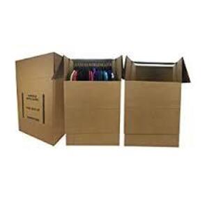 DESCRIPTION: (3) WARDROBE BOXES BRAND/MODEL: UBOXES INFORMATION: BROWN RETAIL$: $44.54 TOTAL SIZE: 40 IN QTY: 3