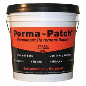 DESCRIPTION: (1) PERMANENT PAVEMENT REPAIR BRAND/MODEL: PERMA-PATCH #13R450 RETAIL$: $30.00 EA SIZE: 30 LB QTY: 1