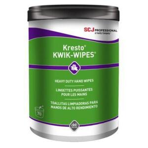 DESCRIPTION: (6) HEAVY DUTY HAND WIPES BRAND/MODEL: KRESTO KWIK-WIPES RETAIL$: $17.99 EA SIZE: 70 CT QTY: 6