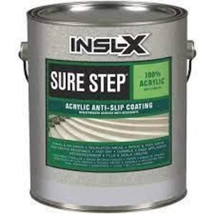 DESCRIPTION: (2) ANTI SLIP ACRYLIC LATEX FLOOR PAINT BRAND/MODEL: INSL-X #SU-0310 INFORMATION: LIGHT GRAY RETAIL$: $50.00 EA SIZE: 1 GALLON QTY: 2