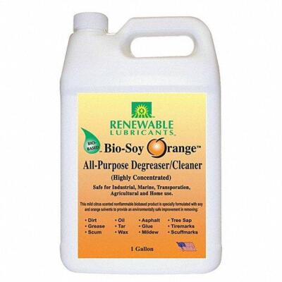 DESCRIPTION: (2) CLEANER AND DEGREASER SOY BASED SOLVENT BRAND/MODEL: RENEWABLE LUBRICANTS #2VXK1 RETAIL$: $100.00 EA SIZE: 1 GALLON QTY: 2