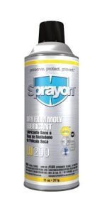 DESCRIPTION: (6) DRY FILM MOLY LUBRICANT BRAND/MODEL: SPRAYON LU200 RETAIL$: $13.00 EA SIZE: 16 OZ QTY: 6