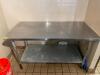 60" X 30" STAINLESS PREP TABLE - 3