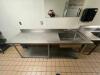 96" X 30" SINGLE COMPARTMENT STAINLESS SINK W/ BACKSPLASH - 4