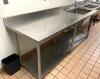 96" X 30" SINGLE COMPARTMENT STAINLESS SINK W/ BACKSPLASH - 6