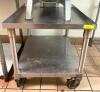 24" X 30" STAINLESS EQUIPMENT STAND ON CASTERS - 3