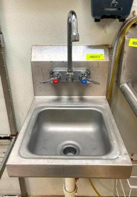 12" X 16" STAINLESS WALL MOUNTED SINK