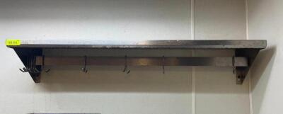 48" STAINLESS WALL MOUNTED SHELF