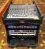 MACKIE PROFX16 16-CHANNEL MIXER W/ MOBILE TRANSPORT BOX AND CONTENTS (SEE PHOTOS)