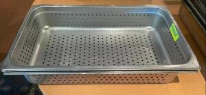 (2) FULL SIZE SLOTTED STAINLESS INSERTS - NO LIDS