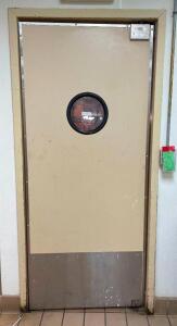 36" X 84" COMMERCIAL SWING KITCHEN DOOR W/ WINDOW