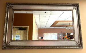 90" X 56" DECORATIVE FRAMED WALL MIRROR