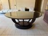 84" X 60" HIGH END WOODEN TABLE W/ GLASS TOP - 5