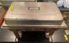 FULL SIZE STAINLESS CHAFFER W/ STAND, LID, WATER PAN, AND INSERT.