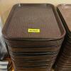 (36) BROWN PLASTIC CAFETERIA TRAYS