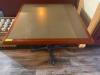 36" X 36" TAN COMPOSITE TABLE W/ HARDWOOD TRIM