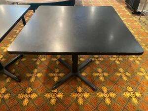 36" X 36" BLACK COMPOSITE TABLE W/ BASE