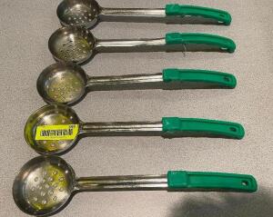 (5) 4 OZ SLOTTED PORTION SERVERS