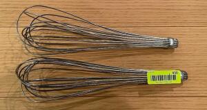 (2) ASSORTED STAINLESS WHISKS