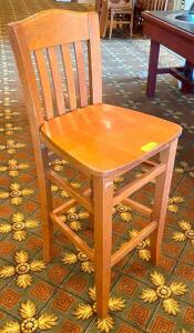 (2) WOODEN BAR STOOLS