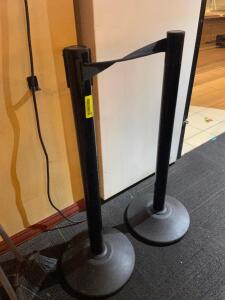 (2) RETRACTABLE STANCHION POSTS