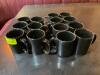 (12) BLACK CERAMIC COFFEE MUGS - 2