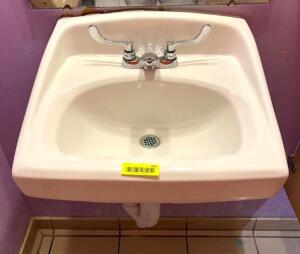 WALL MOUNTED BATHROOM SINK