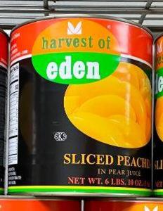 (7) HARVEST OF EDEN SLICED PEACHES